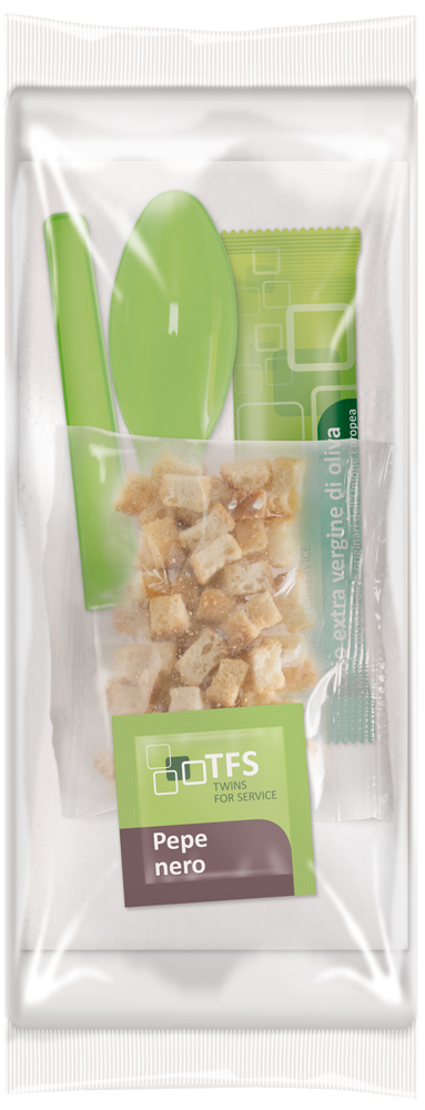 TFS - Kit tovagliolo crostini cucchiaio olio pepe