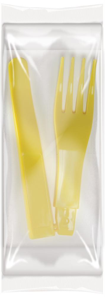 TFS - forchettina pieghevole gialla