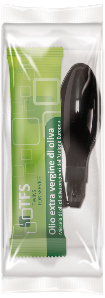 TFS - Kit tovagliolo olio crostini cucchiaio nero